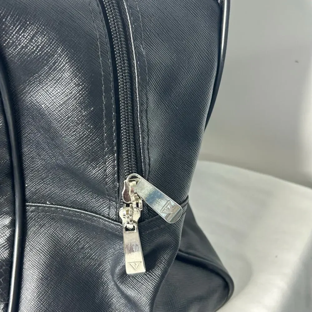 GUESS Black Weekender Travel Tote Overnight Duffel Carry On Shoe Compartment